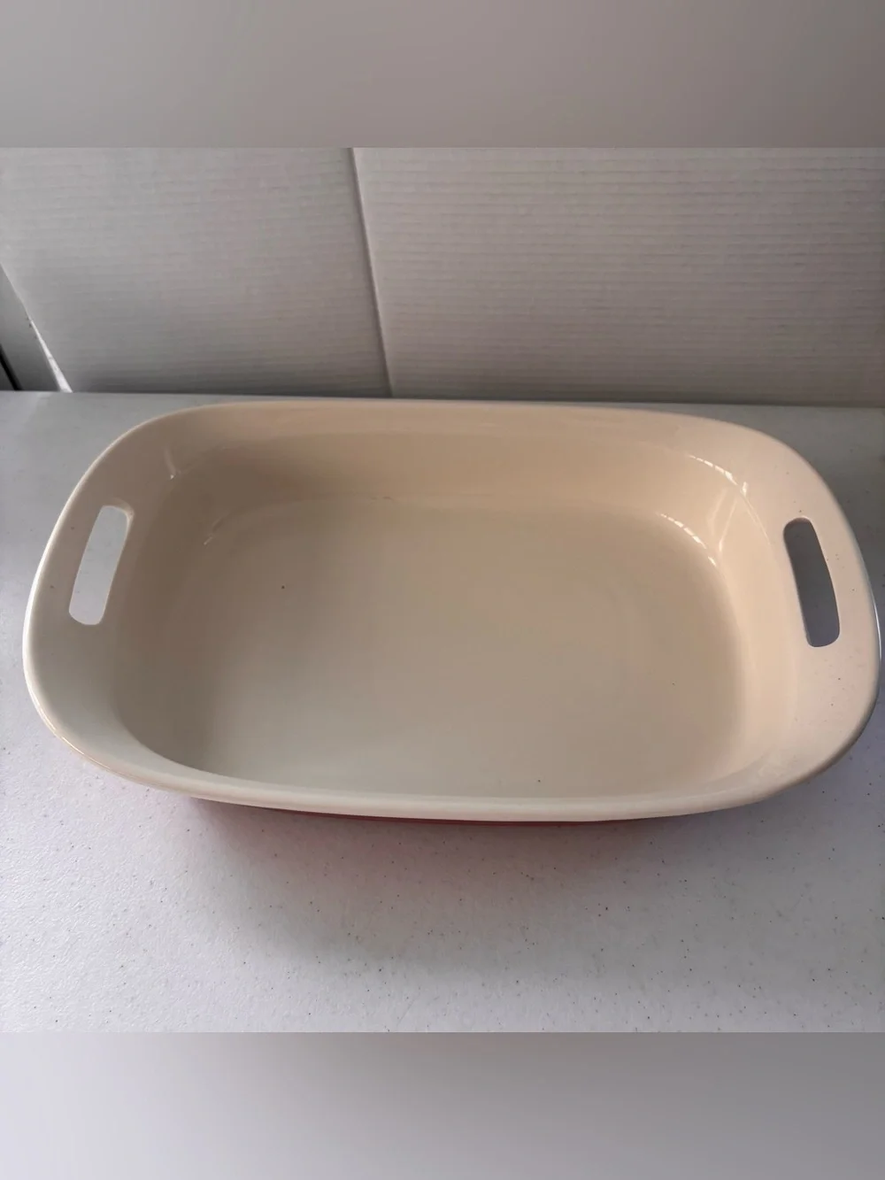 Corningware Cream Rectangular Baking Casserole with Side Handles
